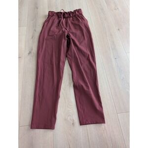 Lululemon Keep Moving Pant 7/8 Women 4 High-Rise Savannah 4-Way Stretch Pockets